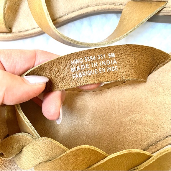 🍂HUSH PUPPIES-leather sandals/braided detailing - Picture 3 of 6
